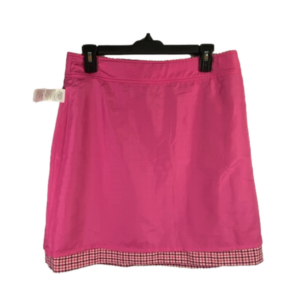 J. Crew Pink, Berry & Cream Houndstooth Mini Skirt NWT Size 8 SKU0675 - Picture 5 of 9